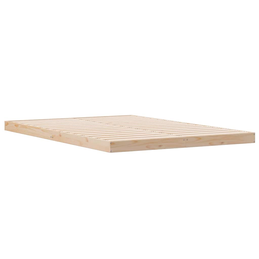 Krevet s daskama Prirodna 160 x 220 cm Čvrsto borovo drvo