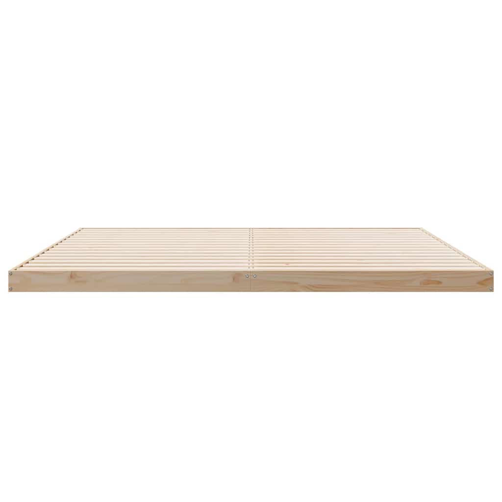 Krevet s daskama Prirodna 200 x 220 cm Čvrsto borovo drvo