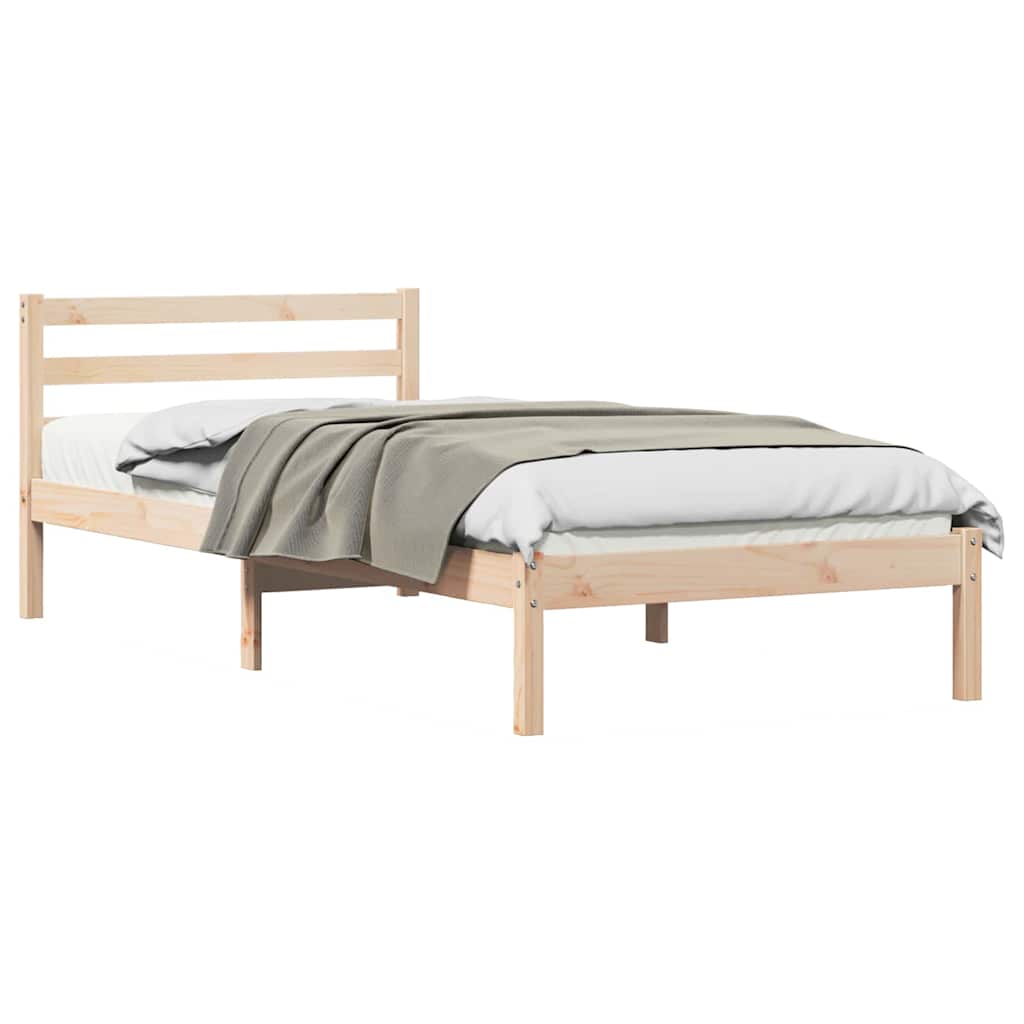 Krevetna konstrukcija s uzglavljem Smeđa 215,5 x 85,5 x 69,5 cm