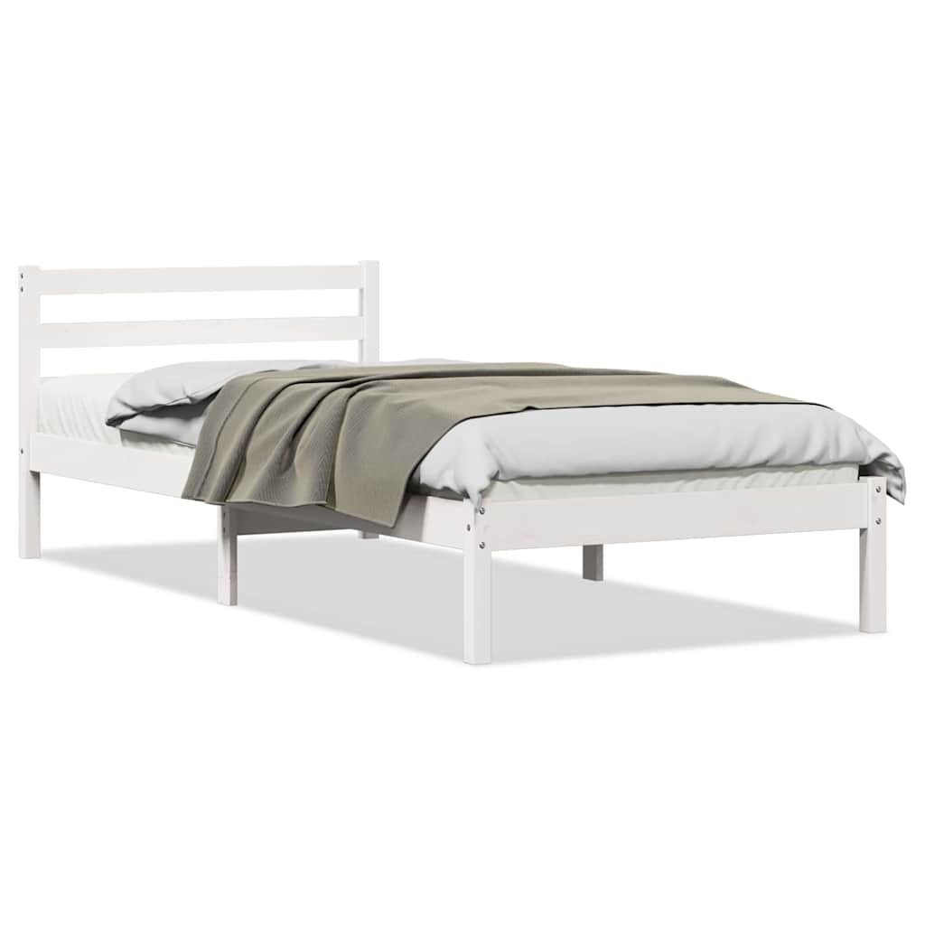 Krevetna konstrukcija Bijelo 215,5 x 105,5 x 69,5 cm