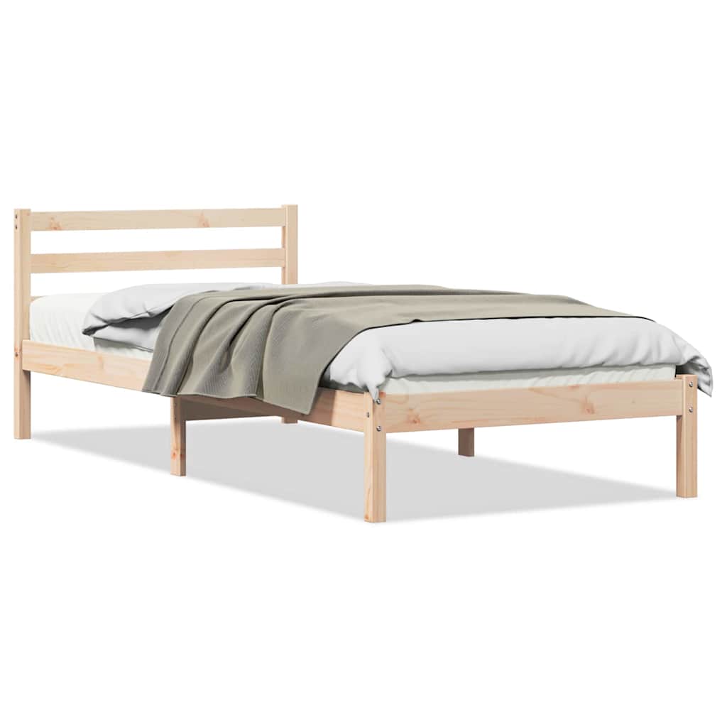 Krevetna konstrukcija s uzglavljem Smeđa 225,5 x 95,5 x 69,5 cm
