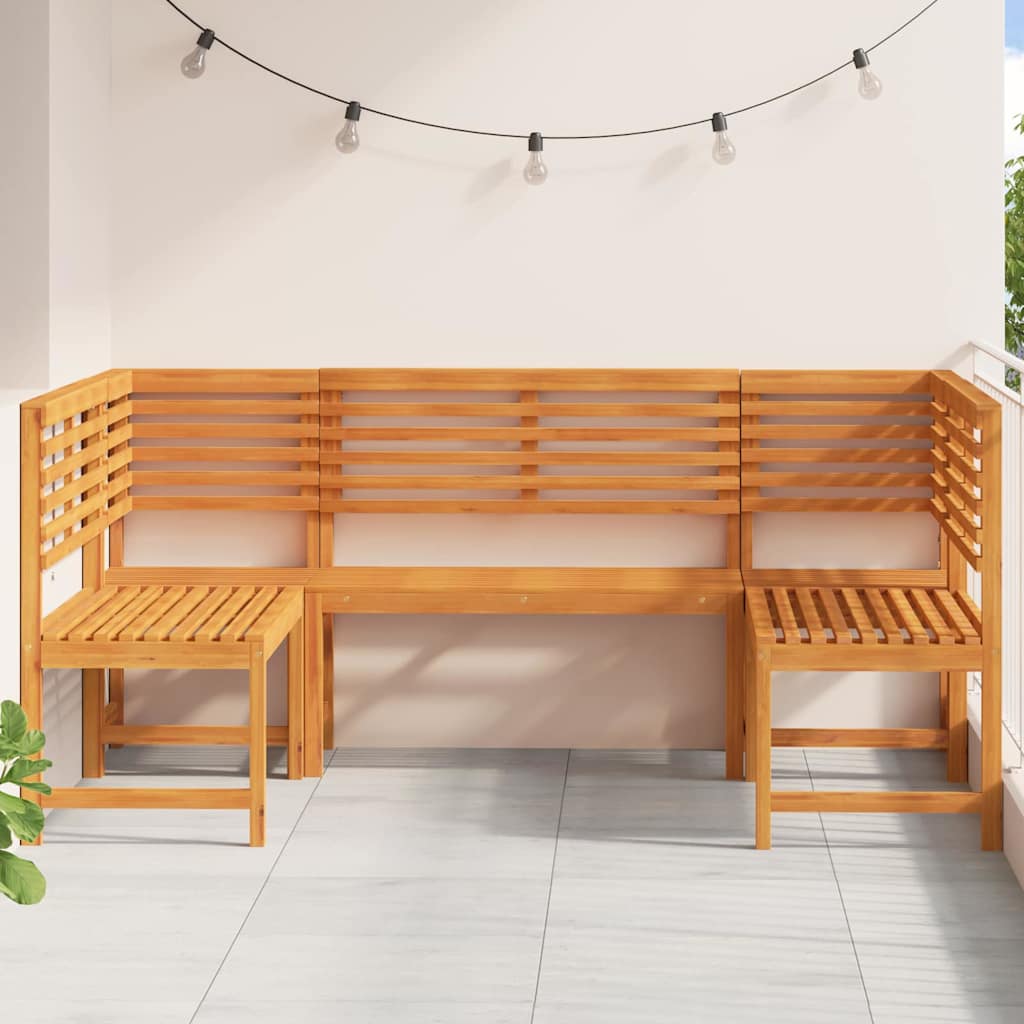 Set vrtne klupe 5 pcs Smeđa Čvrsto drvo akacije