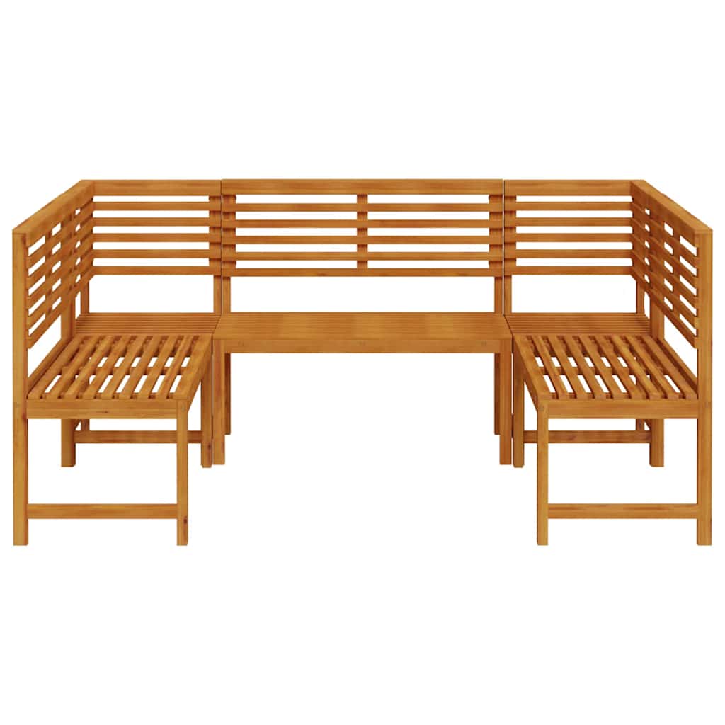 Set vrtne klupe 5 pcs Smeđa Čvrsto drvo akacije