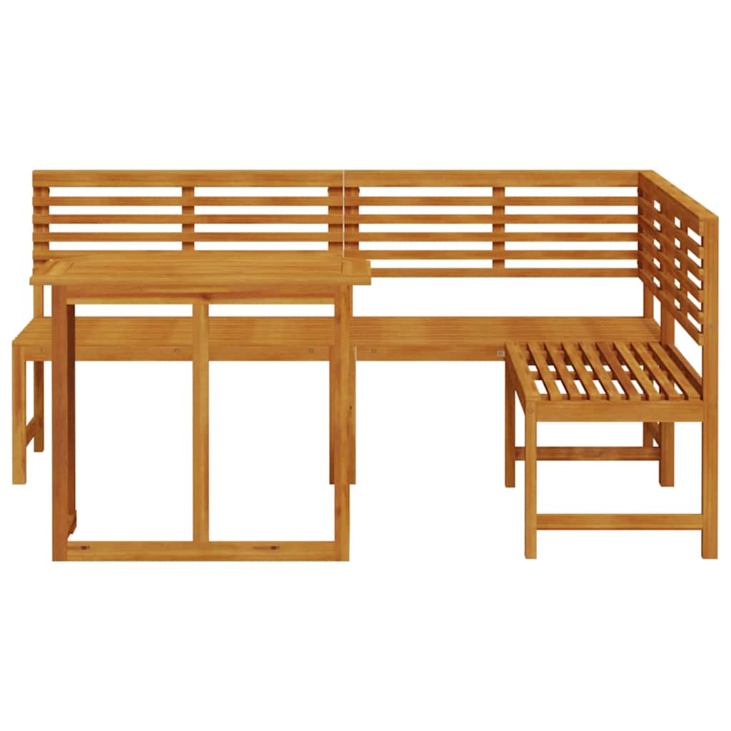 Set vrtne klupe 3 pcs Smeđa Čvrsto drvo akacije