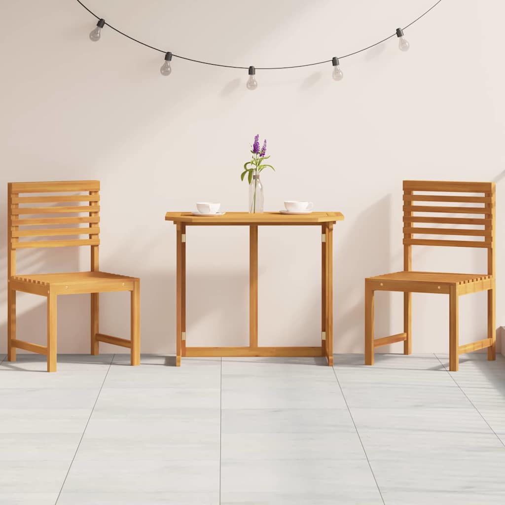 Bistro set za vrt 3 pcs Smeđa Čvrsto drvo akacije