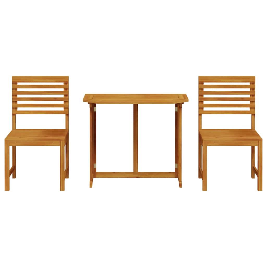 Bistro set za vrt 3 pcs Smeđa Čvrsto drvo akacije