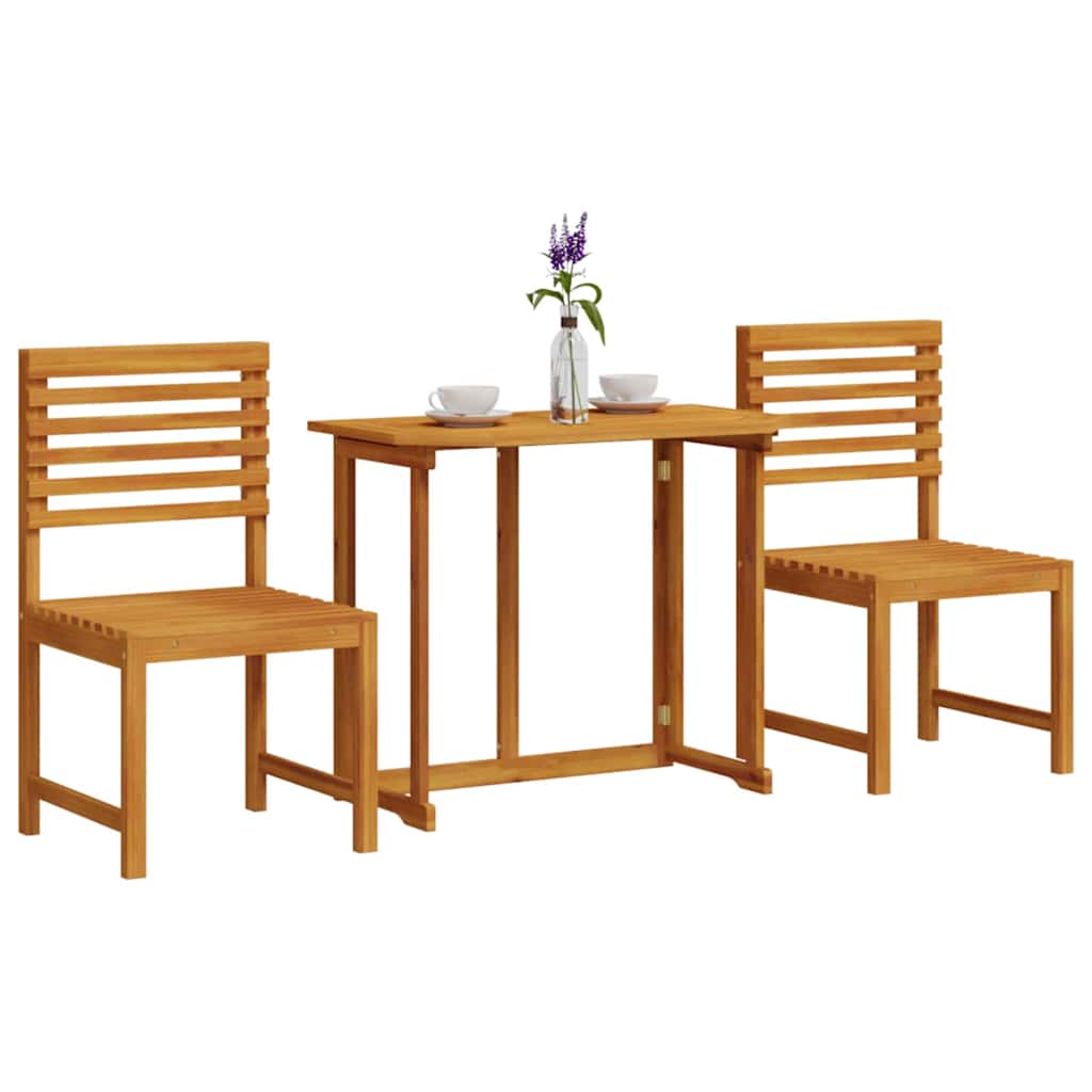 Bistro set za vrt 3 pcs Smeđa Čvrsto drvo akacije