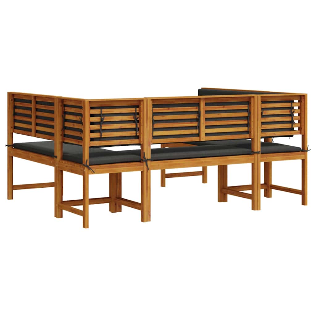 Set vrtne klupe 5 pcs Smeđa Čvrsto drvo akacije