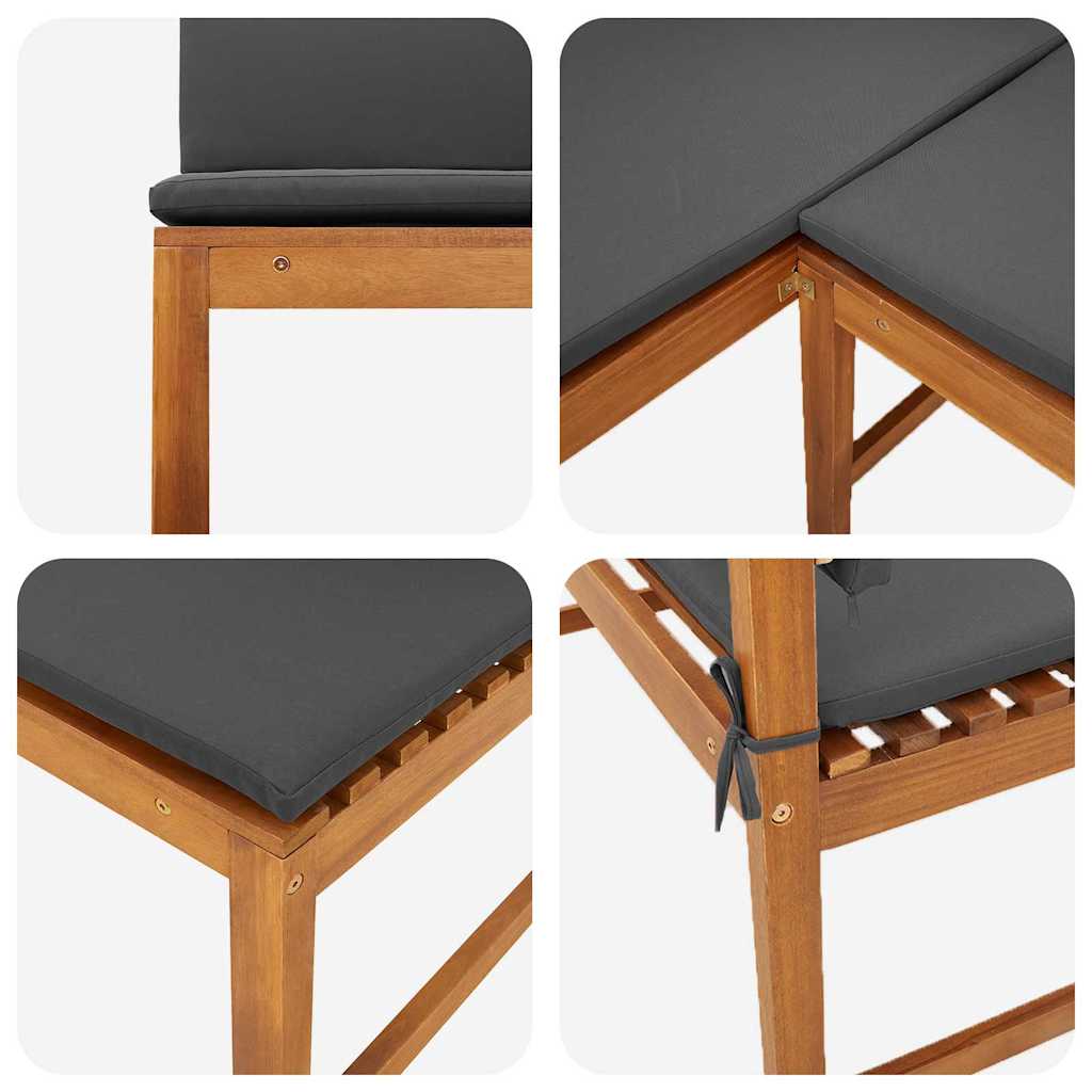 Set vrtne klupe 3 pcs Smeđa Čvrsto drvo akacije