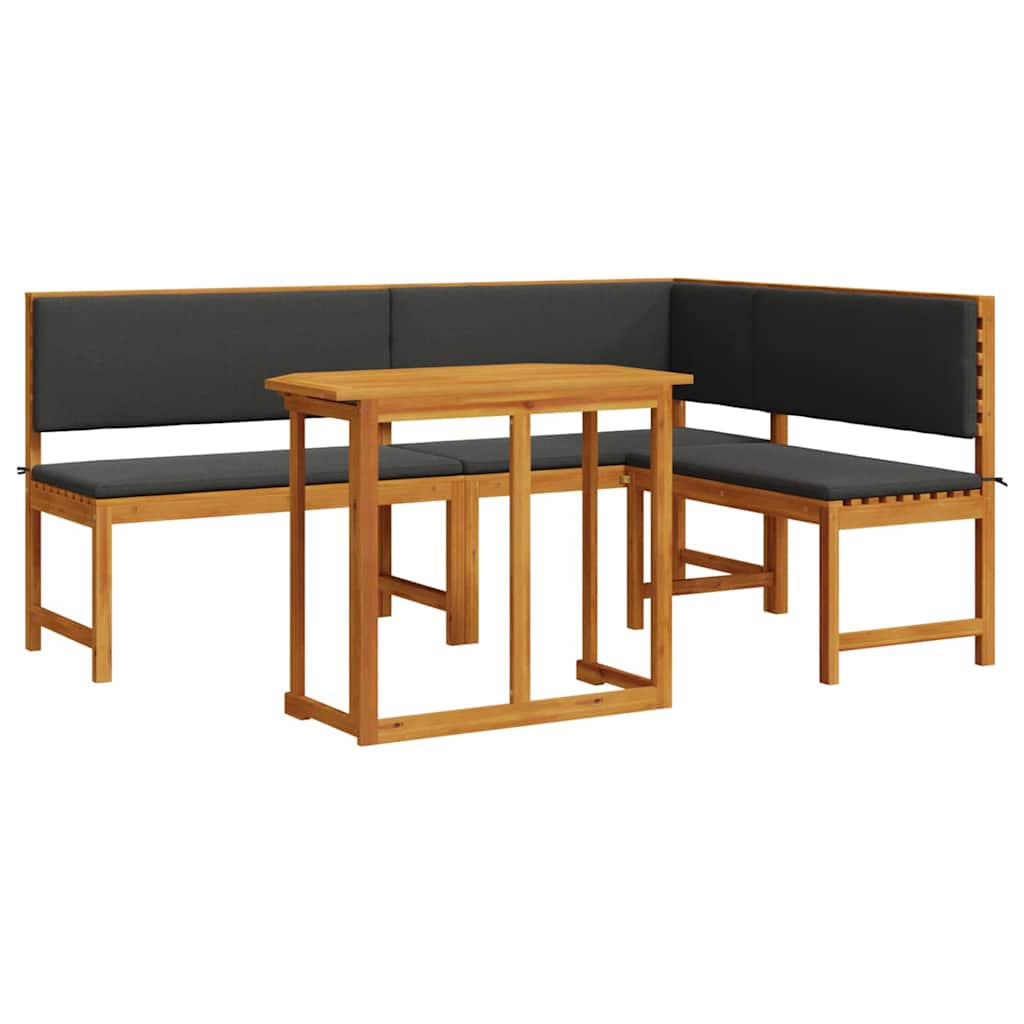 Set vrtne klupe 3 pcs Smeđa Čvrsto drvo akacije