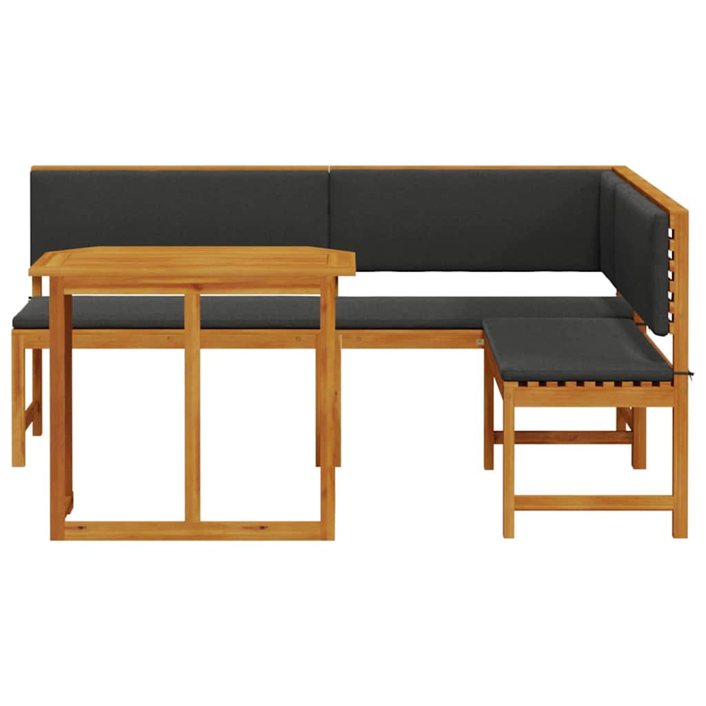 Set vrtne klupe 3 pcs Smeđa Čvrsto drvo akacije