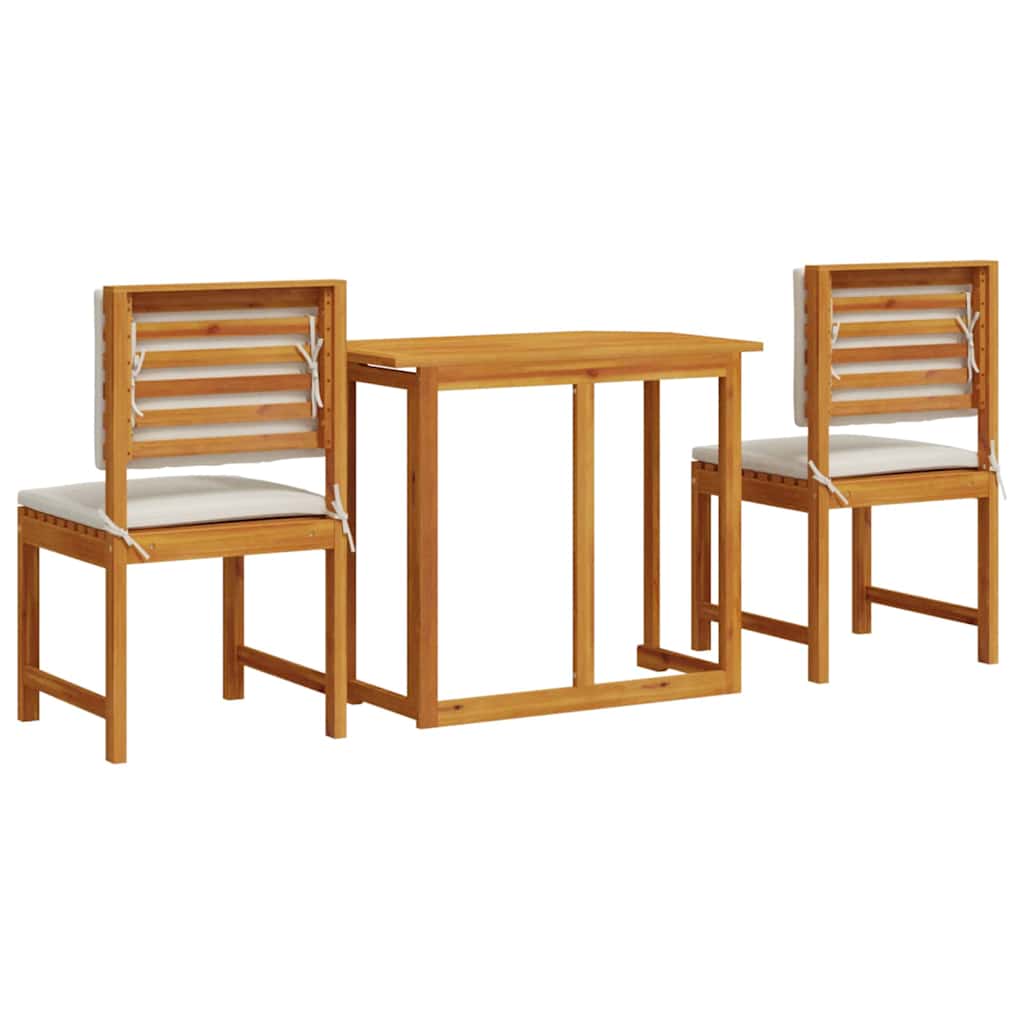 Bistro set za vrt 3 pcs Smeđa Čvrsto drvo akacije