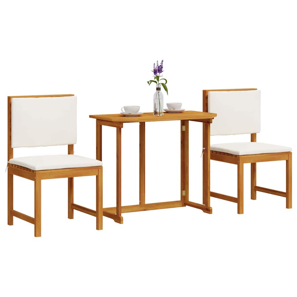Bistro set za vrt 3 pcs Smeđa Čvrsto drvo akacije