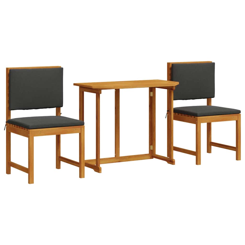 Bistro set za vrt 3 pcs Smeđa Čvrsto drvo akacije