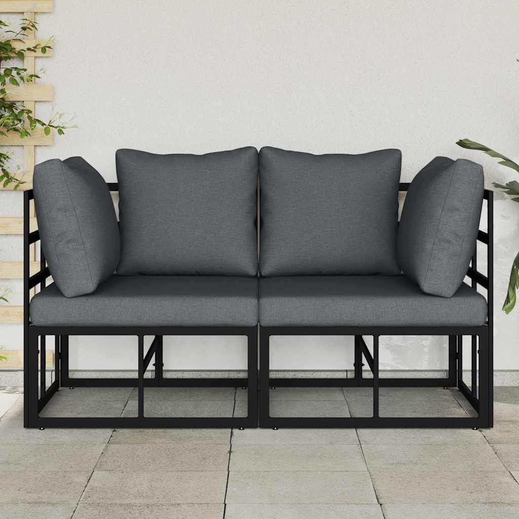 Vanjski namještaj 2 Komad Crna i antracit 71,5 x 71,5 x 71 cm