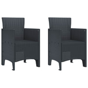 Vrtna stolica 2 pcs Antracit 53 x 49 x 85 cm Polipropilen