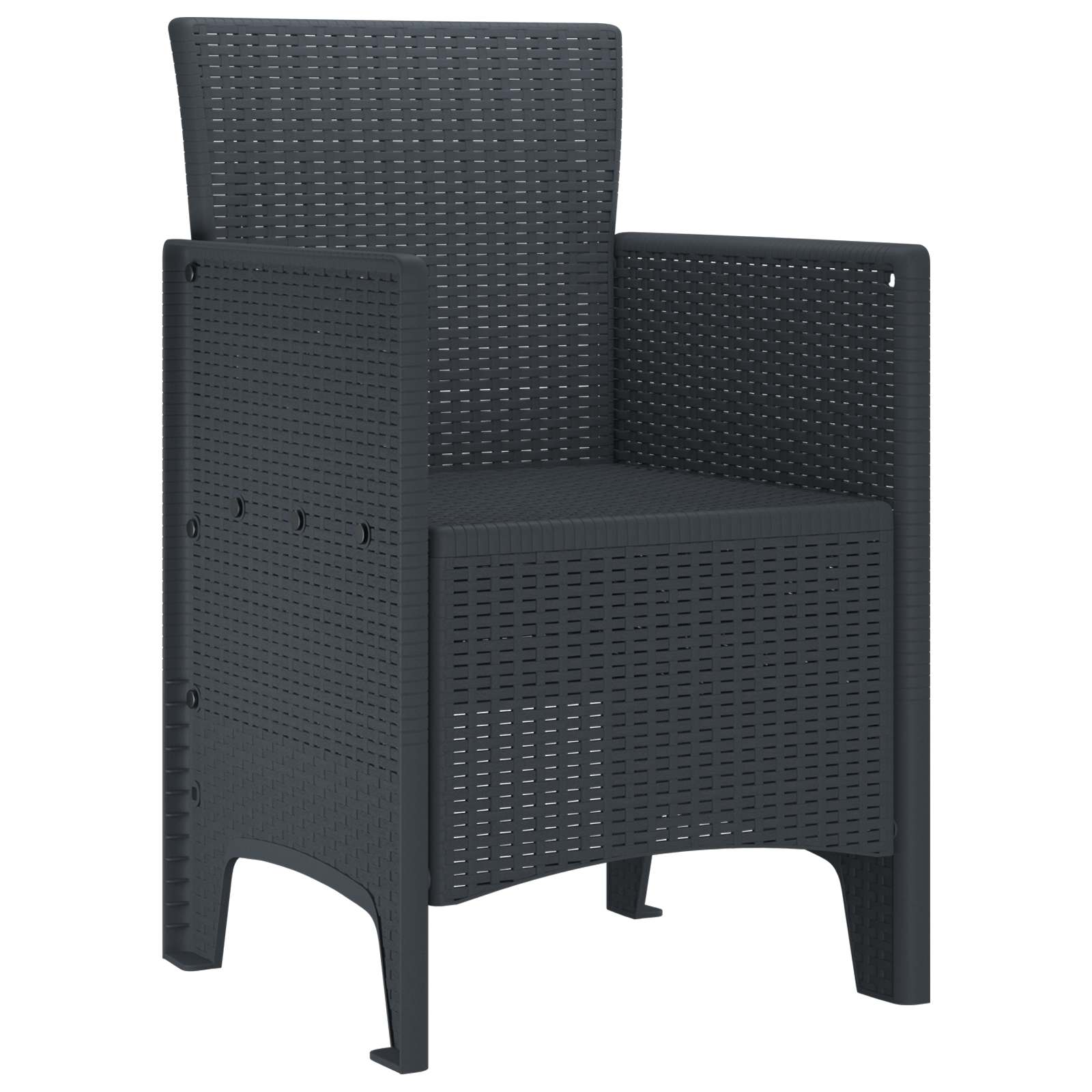 Vrtna stolica 2 pcs Antracit 53 x 49 x 85 cm Polipropilen