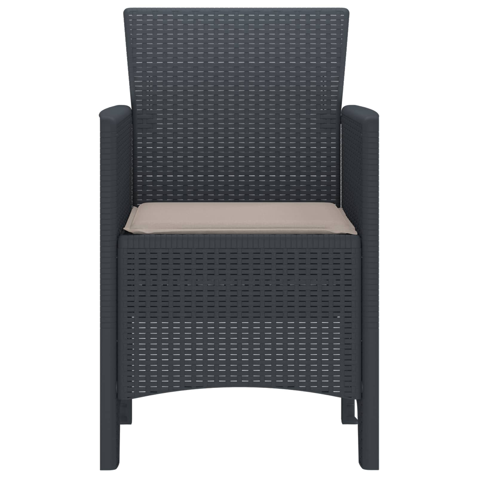 Vrtna stolica 2 pcs Antracit 53 x 49 x 85 cm Polipropilen