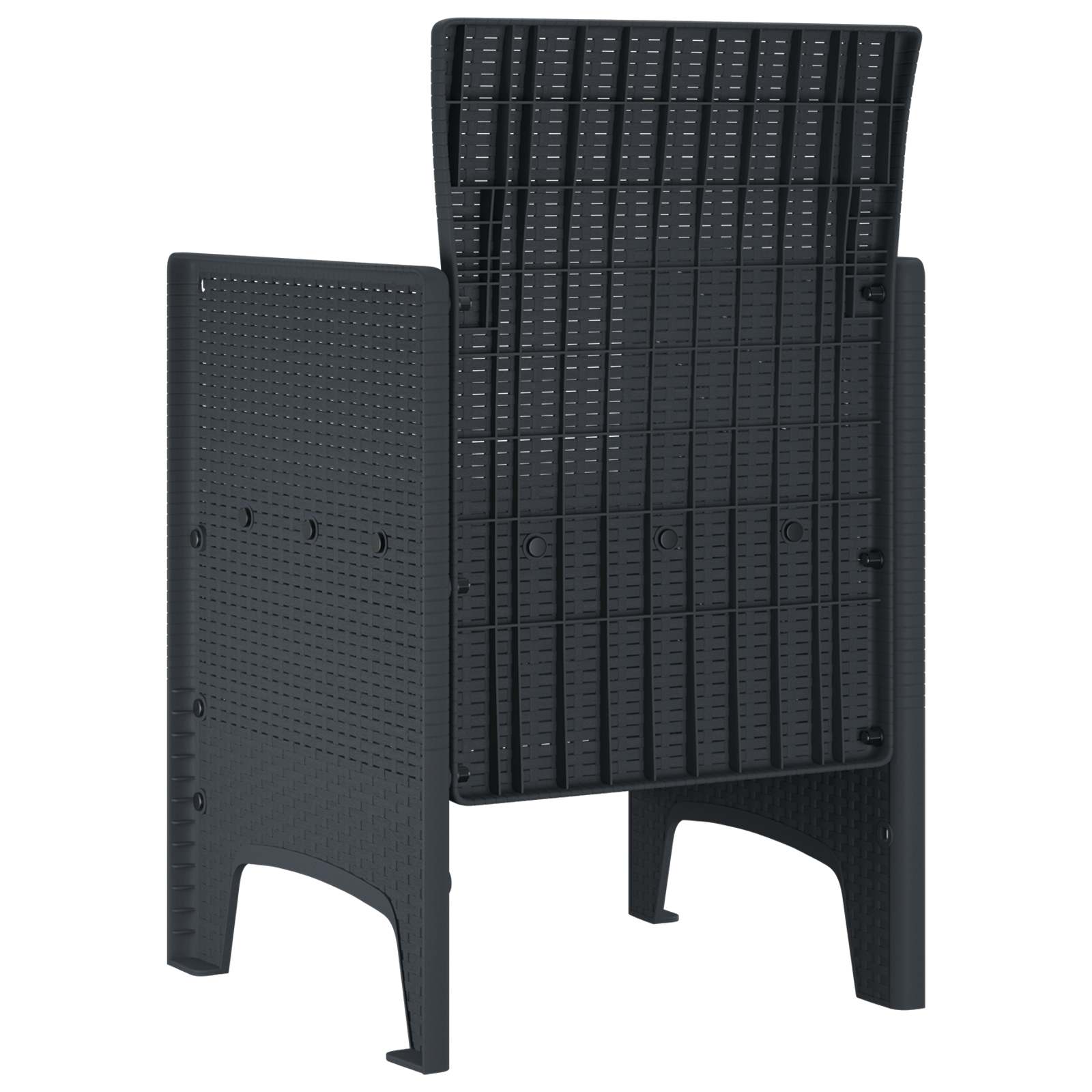Vrtna stolica 2 pcs Antracit 53 x 49 x 85 cm Polipropilen