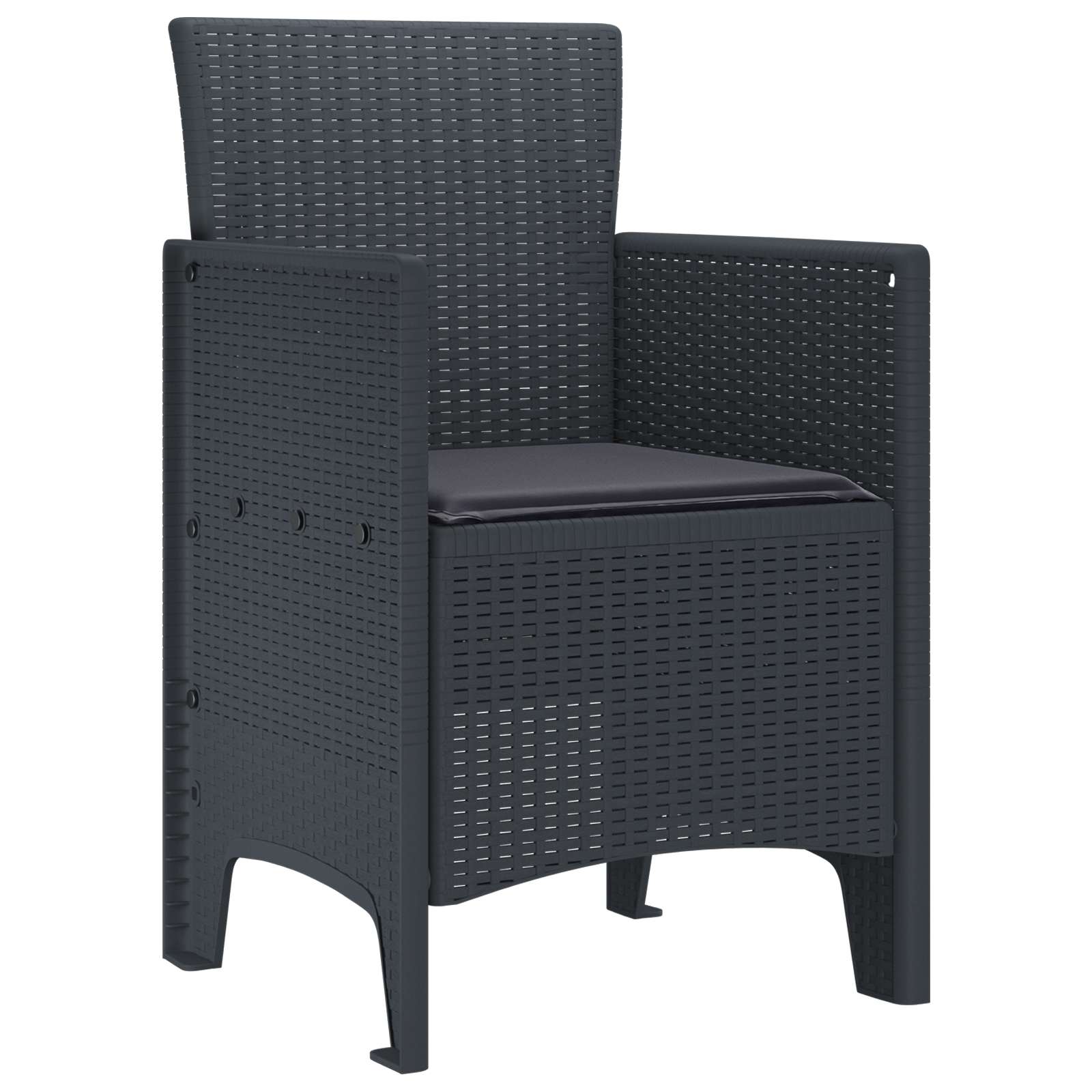 Vrtna stolica 2 pcs Antracit 53 x 49 x 85 cm Polipropilen