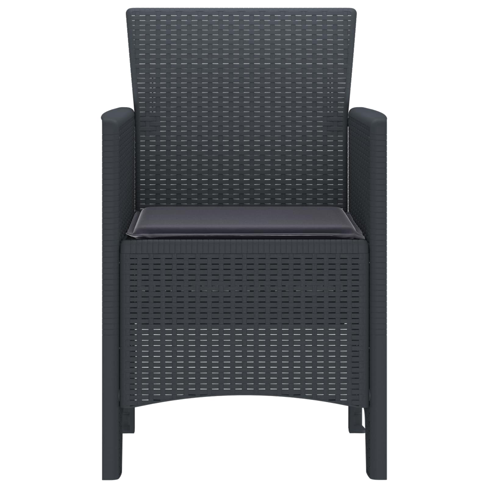 Vrtna stolica 2 pcs Antracit 53 x 49 x 85 cm Polipropilen