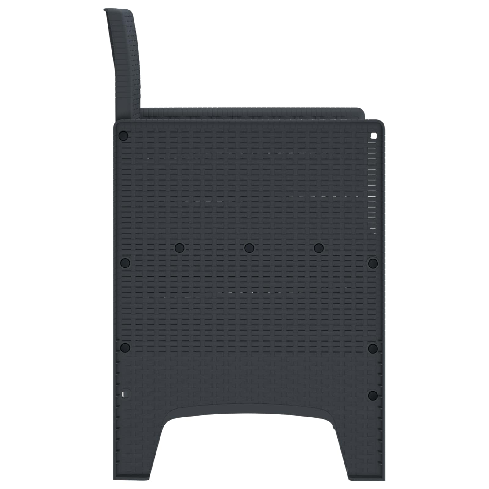 Vrtna stolica 2 pcs Antracit 53 x 49 x 85 cm Polipropilen