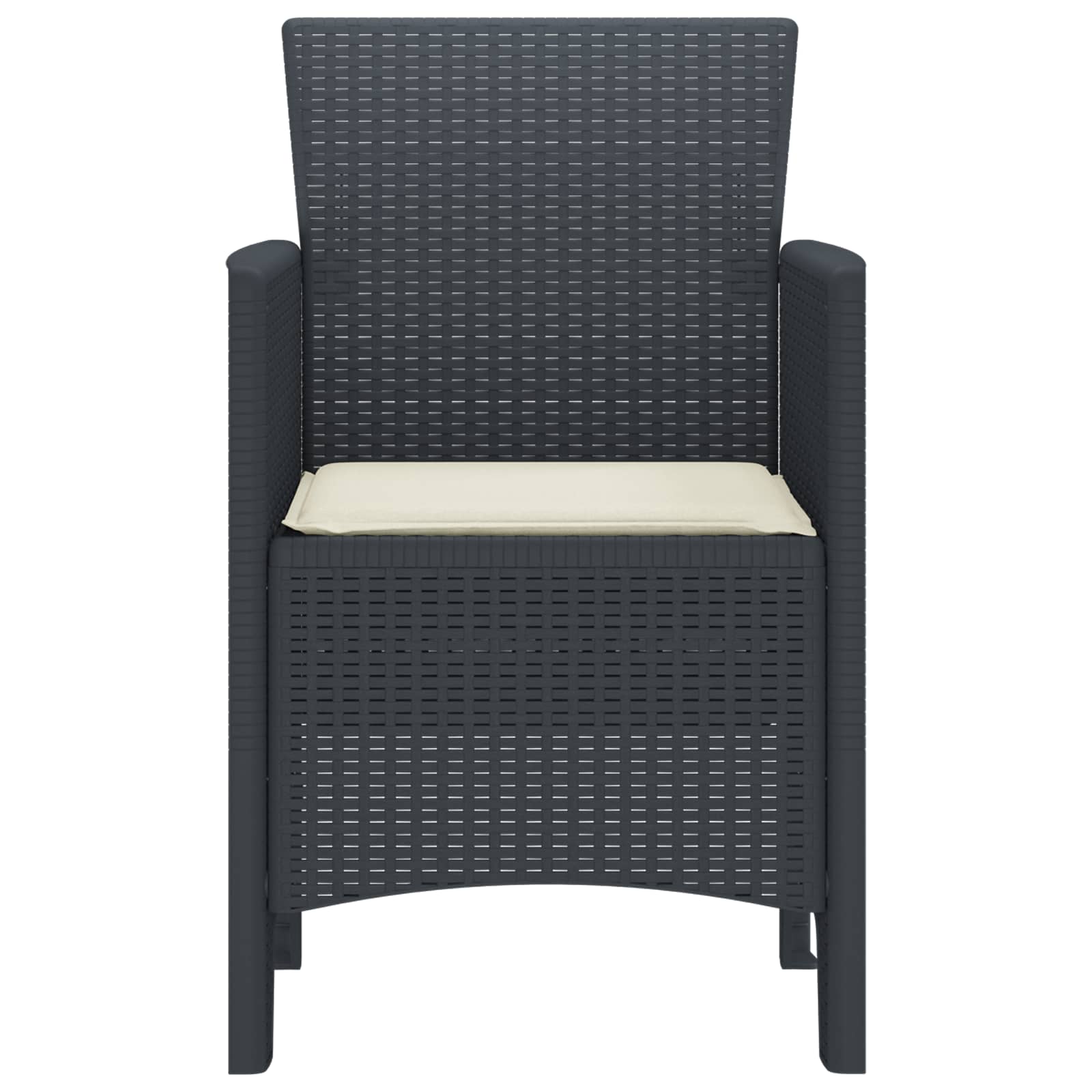 Vrtna stolica 2 pcs Antracit 53 x 49 x 85 cm Polipropilen