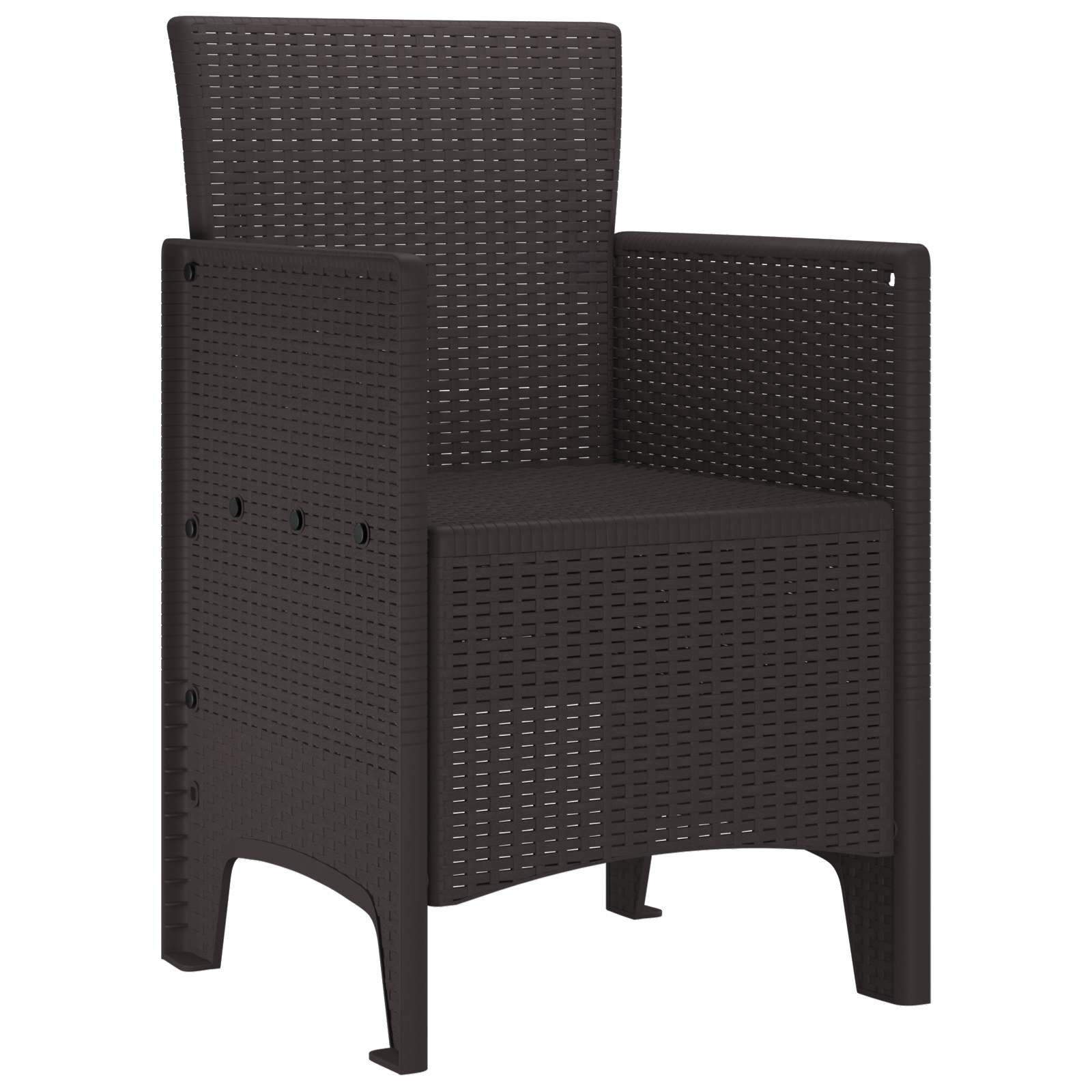 Vrtna stolica 2 pcs Smeđa 53 x 49 x 85 cm Polipropilen
