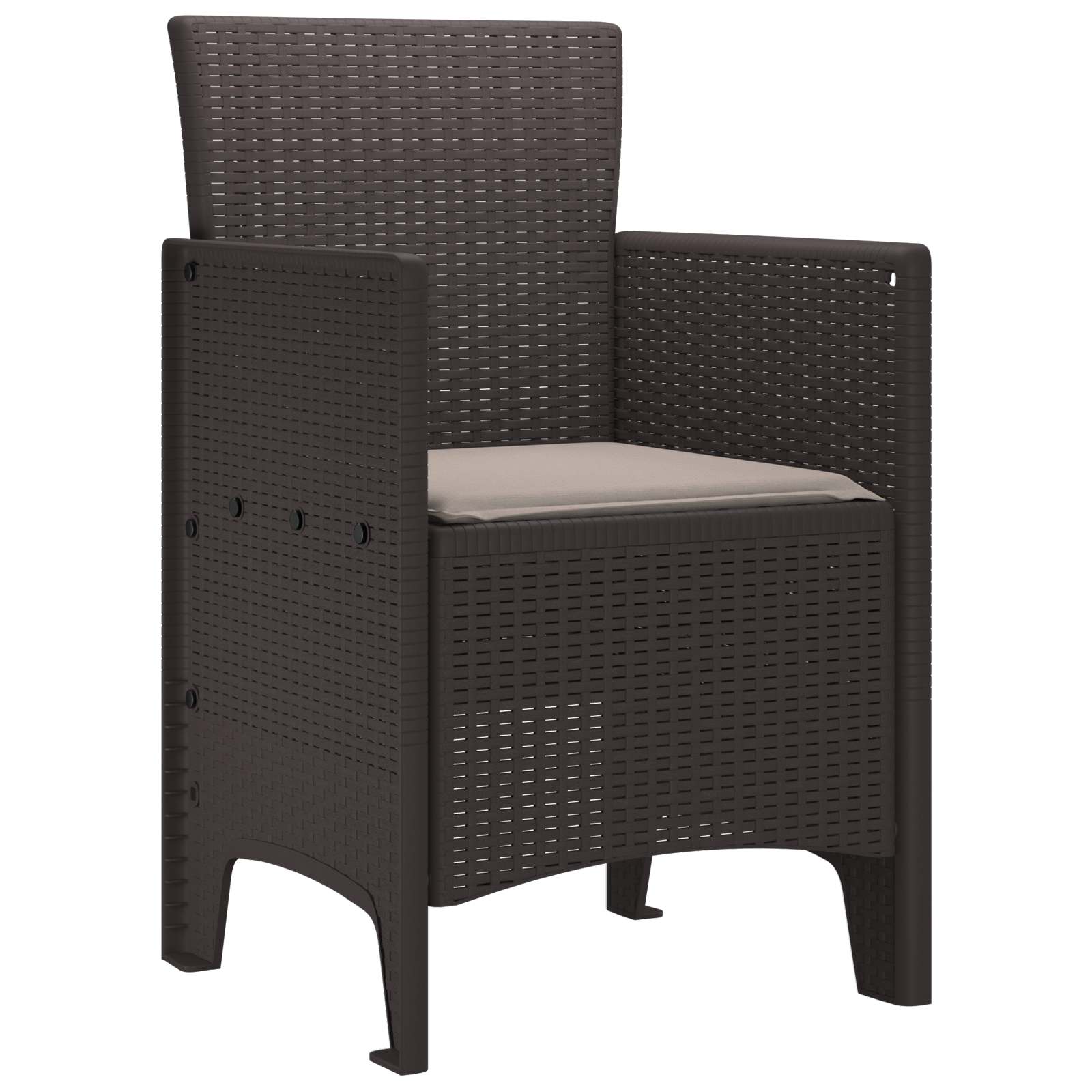Vrtna stolica 2 pcs Smeđa 53 x 49 x 85 cm Polipropilen