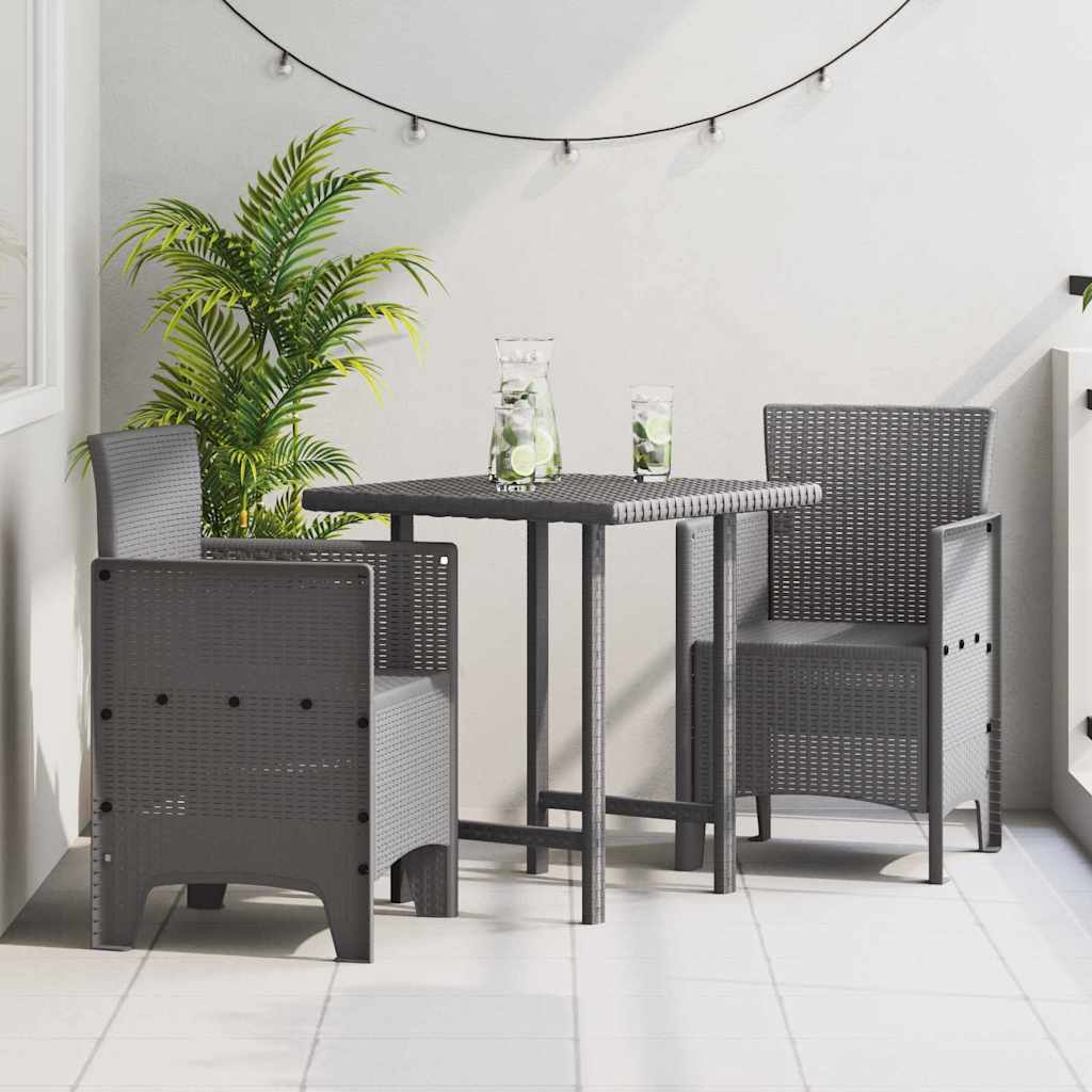 Vrtna stolica 2 pcs Svijetlo siva 53 x 49 x 85 cm Polipropilen