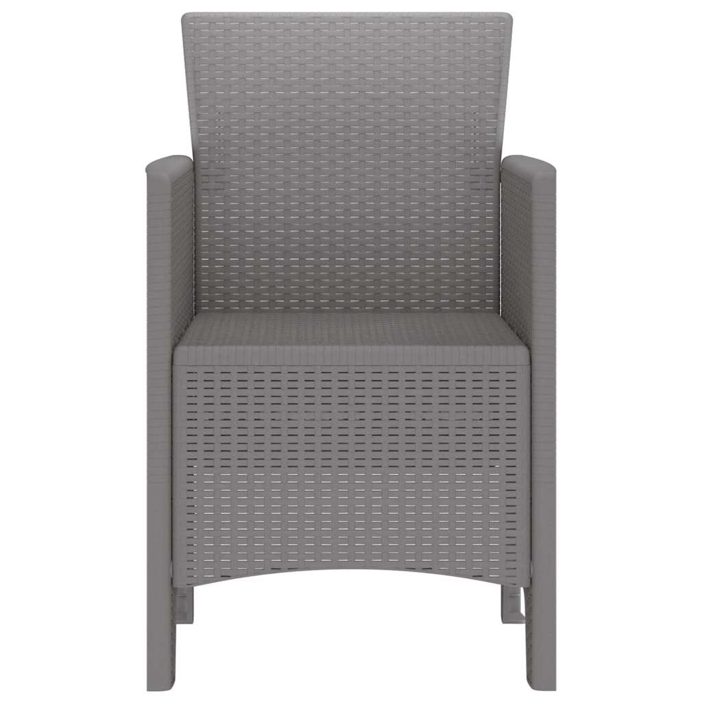 Vrtna stolica 2 pcs Svijetlo siva 53 x 49 x 85 cm Polipropilen