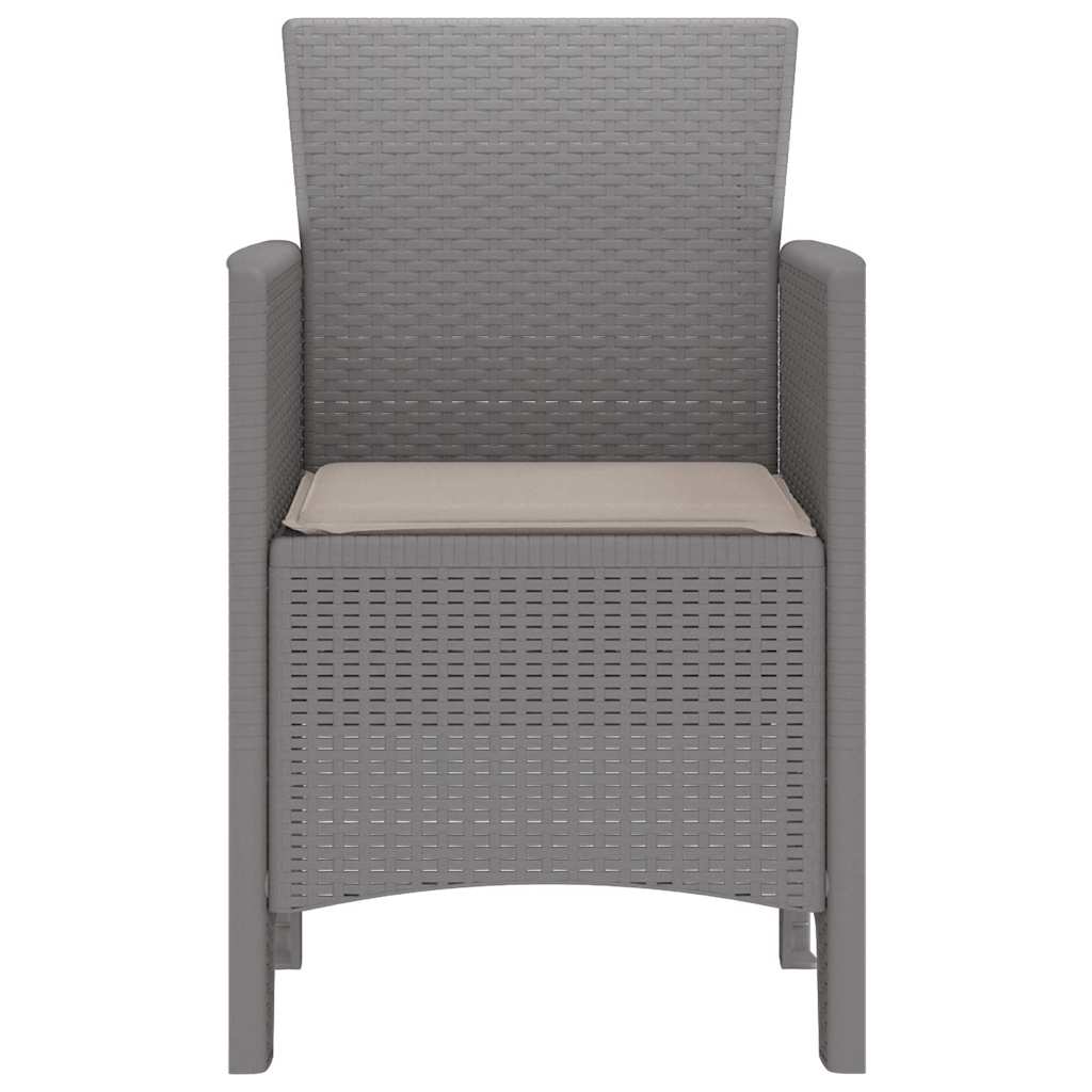 Vrtna stolica 2 pcs Svijetlo siva 53 x 49 x 85 cm Polipropilen