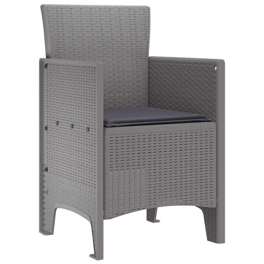 Vrtna stolica 2 pcs Svijetlo siva 53 x 49 x 85 cm Polipropilen