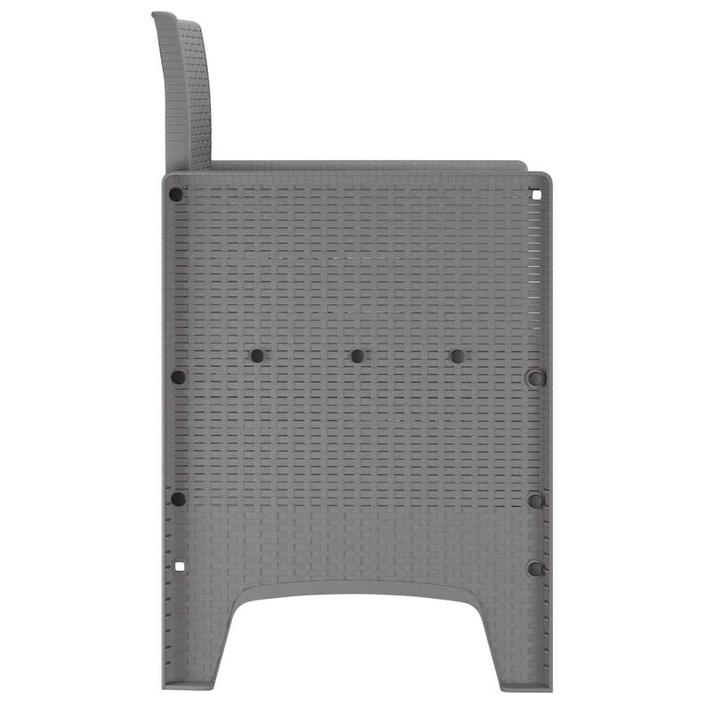 Vrtna stolica 2 pcs Svijetlo siva 53 x 49 x 85 cm Polipropilen