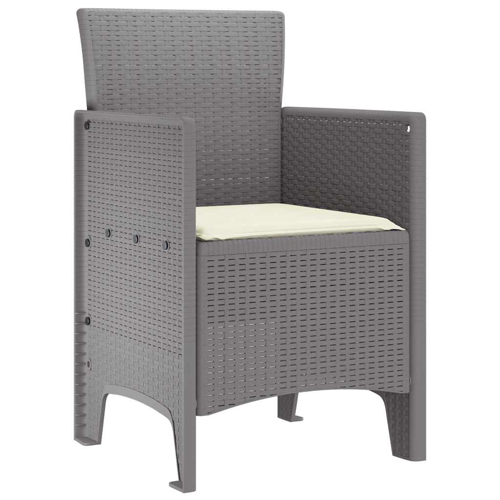 Vrtna stolica 2 pcs Svijetlo siva 53 x 49 x 85 cm Polipropilen