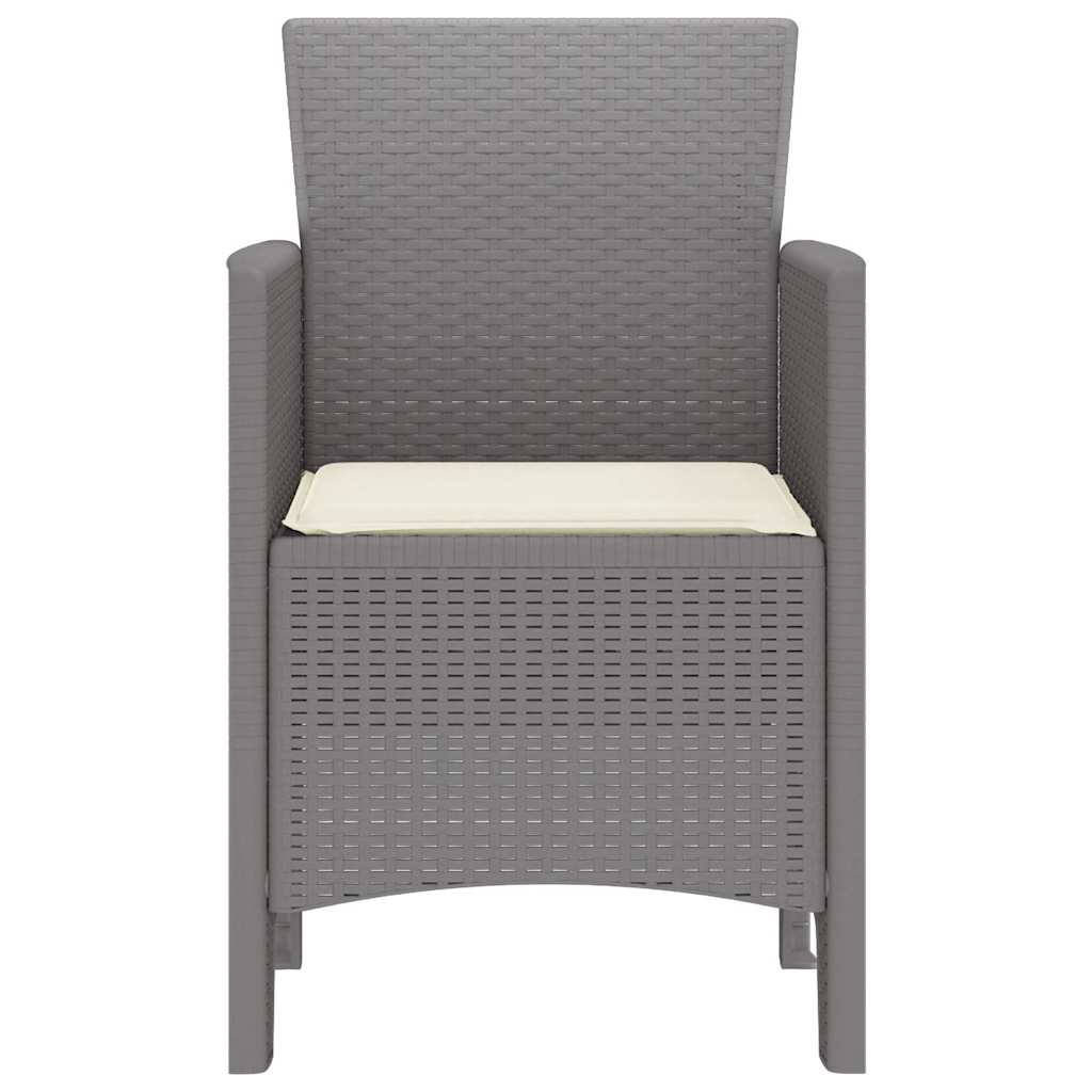 Vrtna stolica 2 pcs Svijetlo siva 53 x 49 x 85 cm Polipropilen