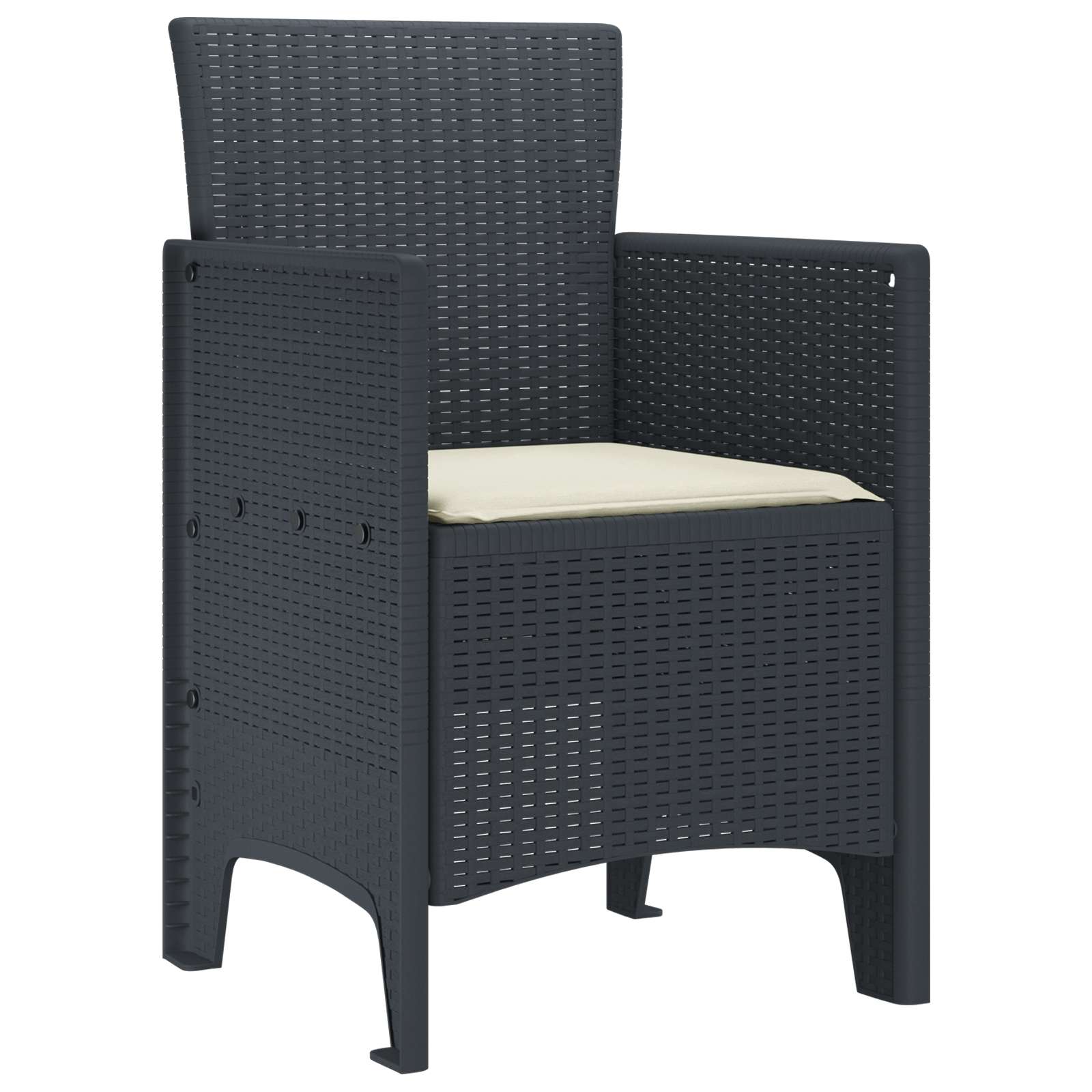 Vrtna stolica 4 pcs Antracit 53 x 49 x 85 cm Polipropilen
