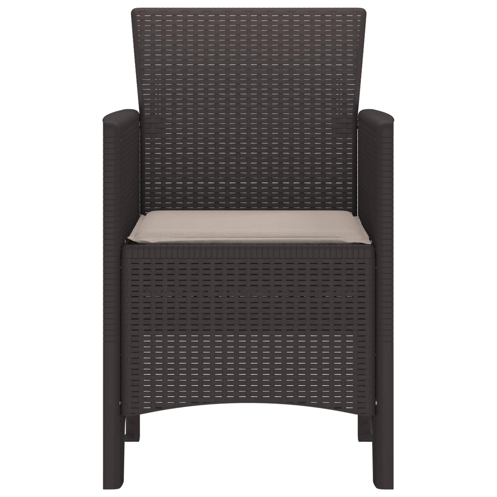 Vrtna stolica 4 pcs Smeđa 53 x 49 x 85 cm Polipropilen