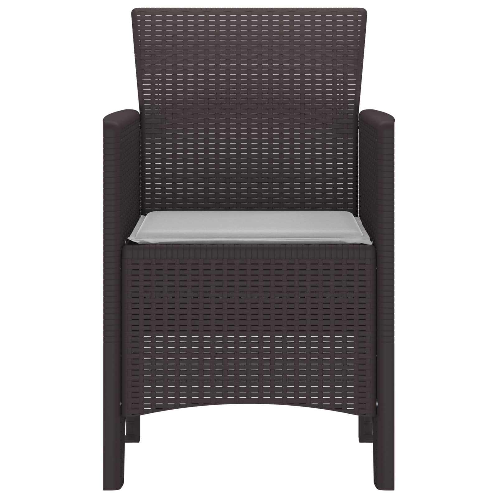 Vrtna stolica 4 pcs Smeđa 53 x 49 x 85 cm Polipropilen