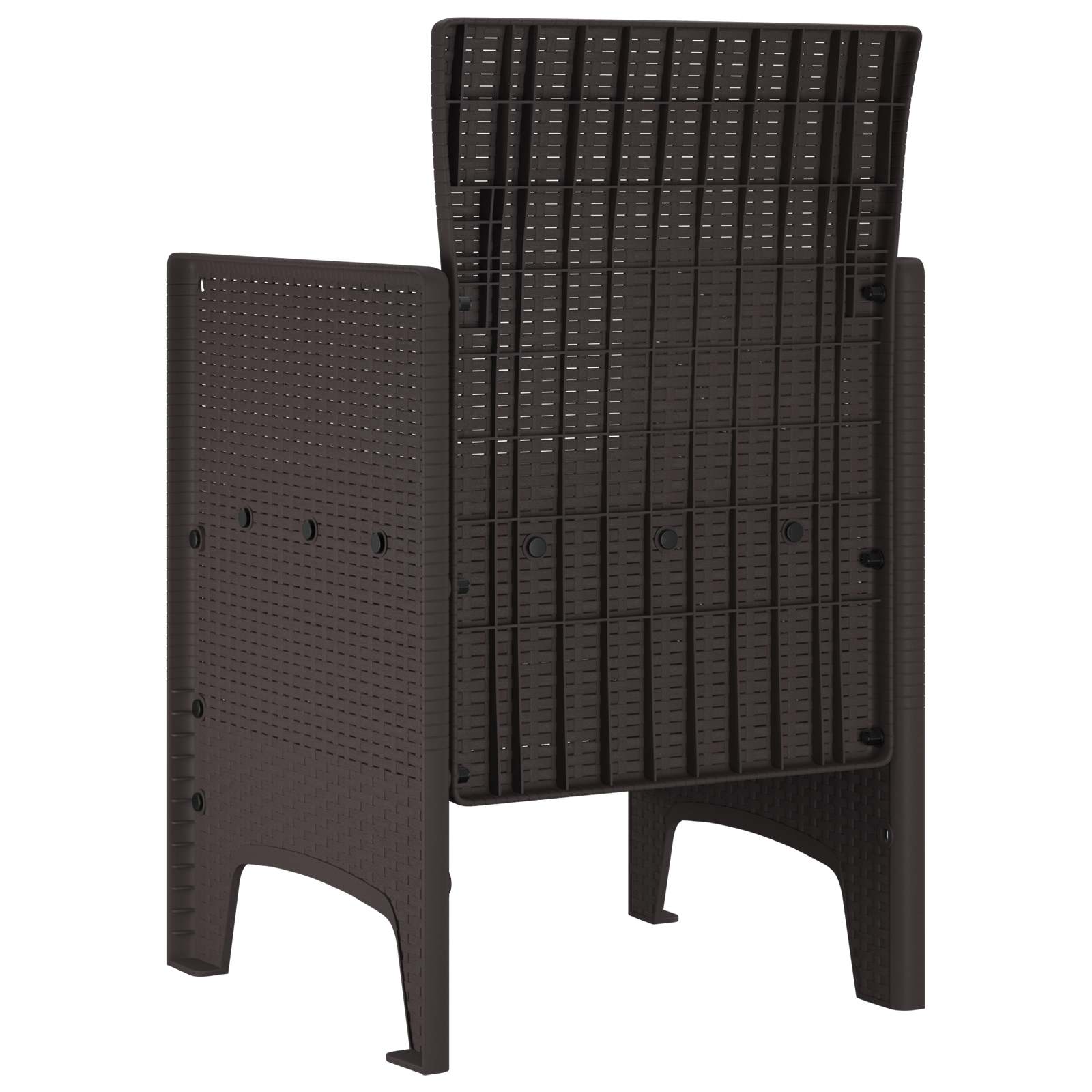 Vrtna stolica 4 pcs Smeđa 53 x 49 x 85 cm Polipropilen