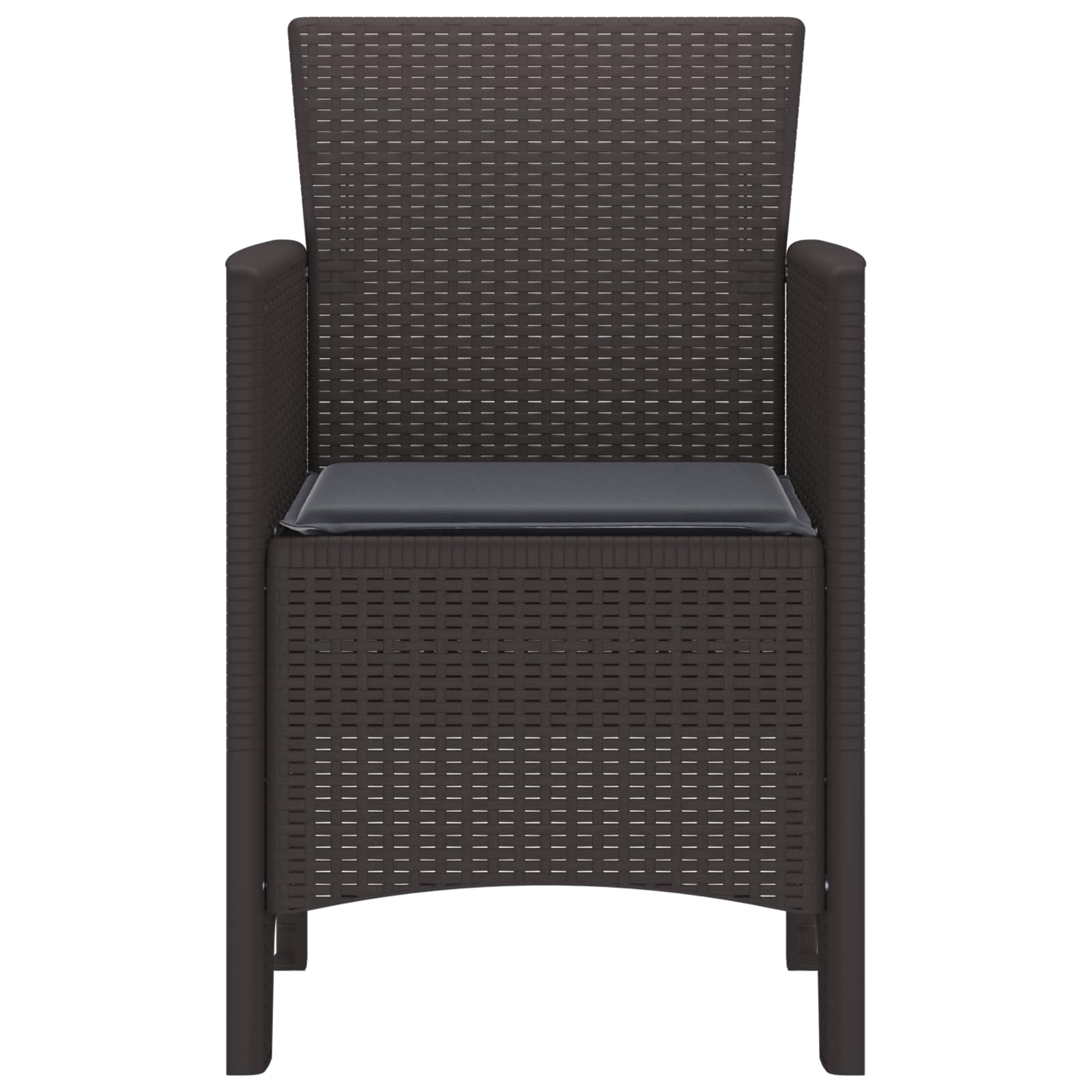Vrtna stolica 4 pcs Smeđa 53 x 49 x 85 cm Polipropilen