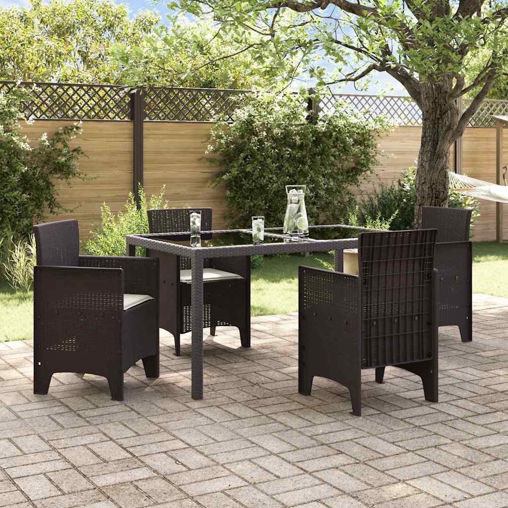 Vrtna stolica 4 pcs Smeđa 53 x 49 x 85 cm Polipropilen