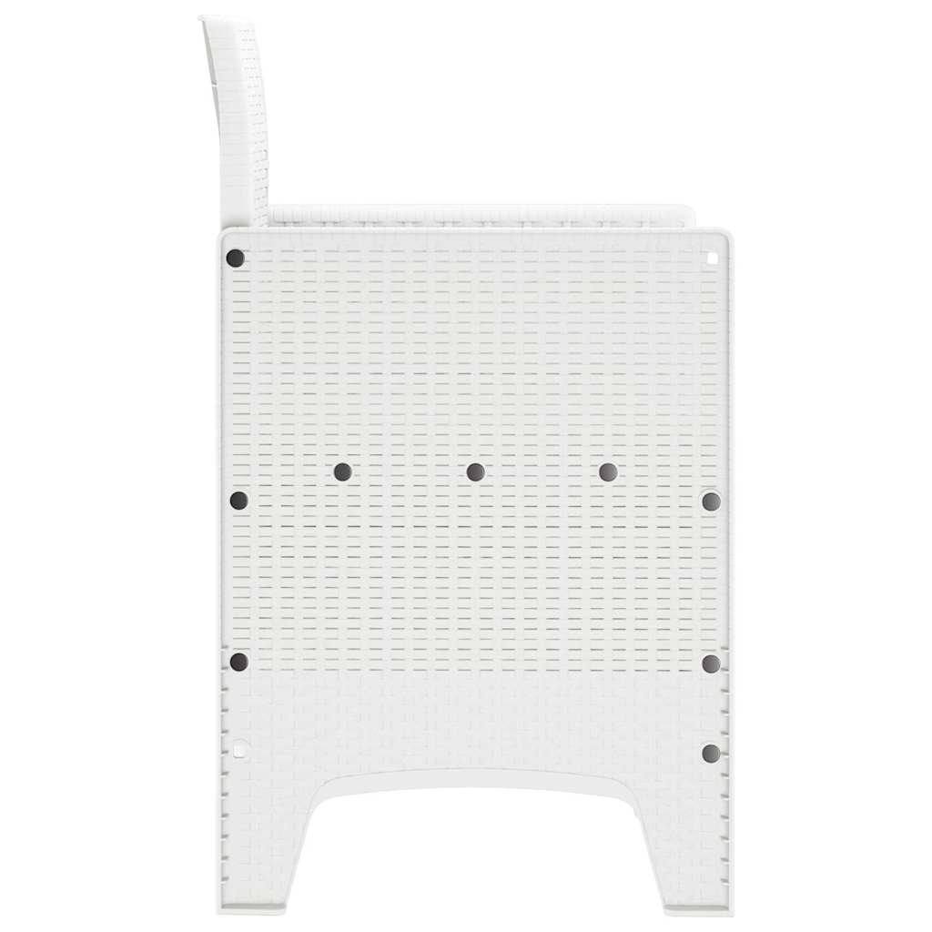 Vrtna stolica 4 pcs Bijelo 53 x 49 x 85 cm Polipropilen