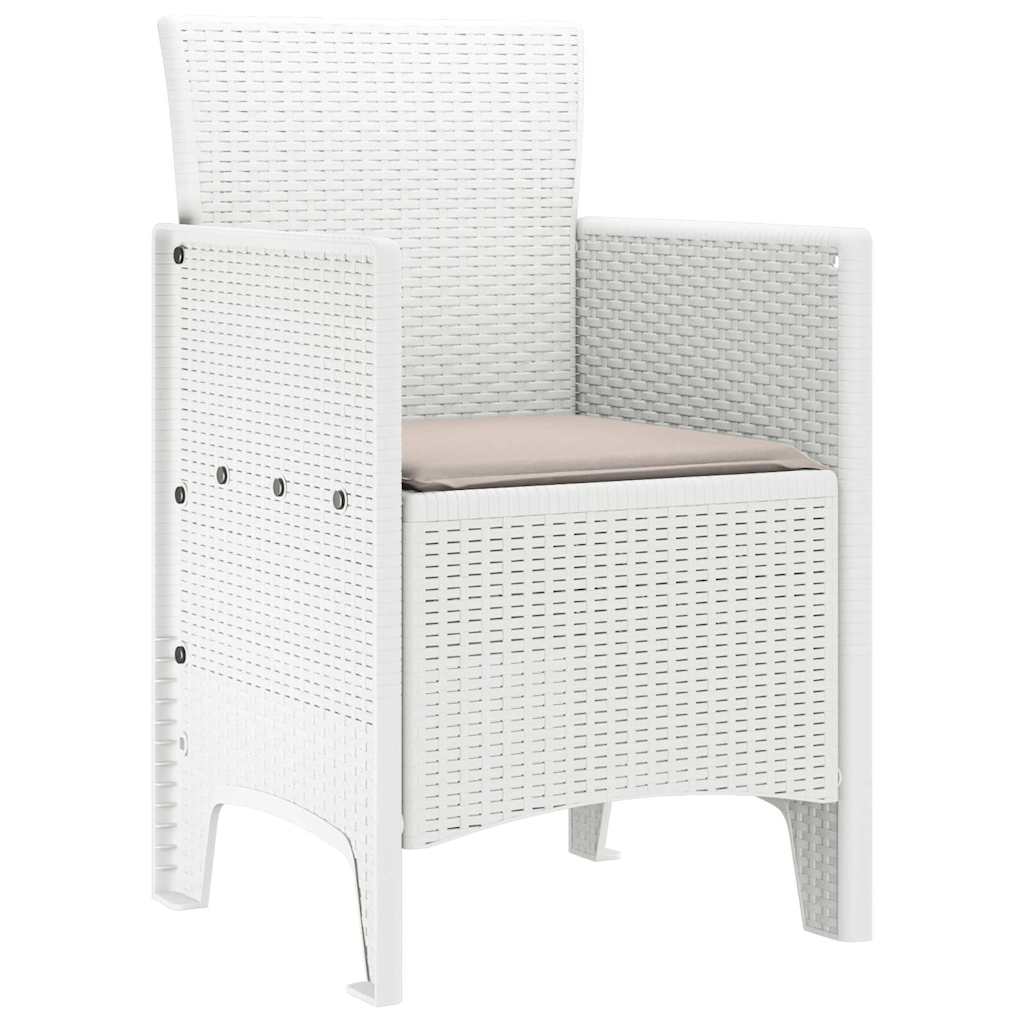 Vrtna stolica 4 pcs Bijelo 53 x 49 x 85 cm Polipropilen
