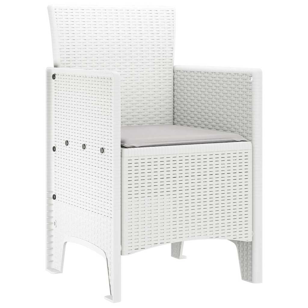Vrtna stolica 4 pcs Bijelo 53 x 49 x 85 cm Polipropilen