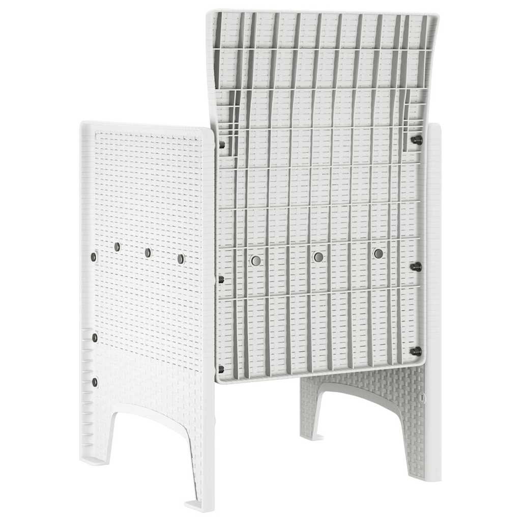 Vrtna stolica 4 pcs Bijelo 53 x 49 x 85 cm Polipropilen