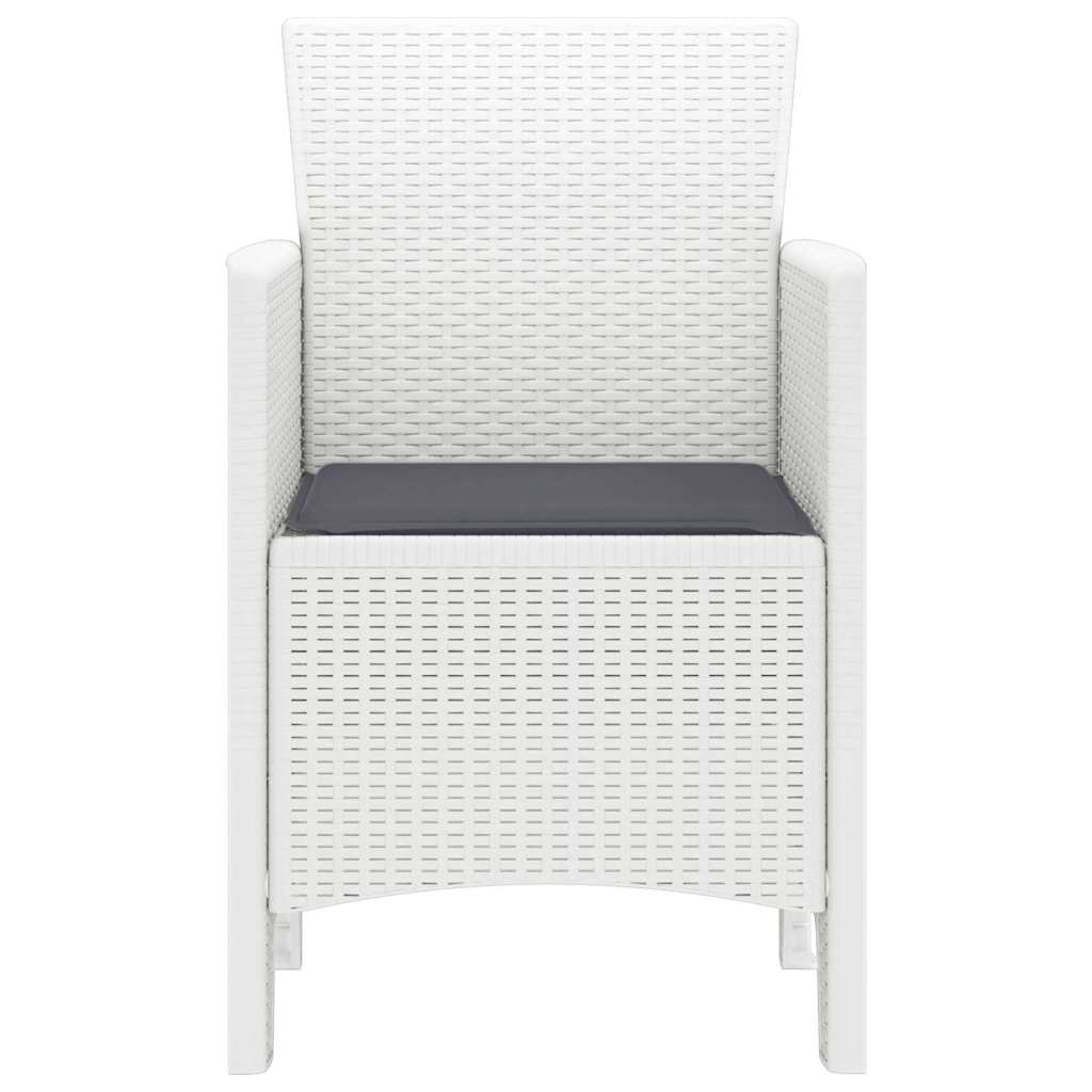 Vrtna stolica 4 pcs Bijelo 53 x 49 x 85 cm Polipropilen