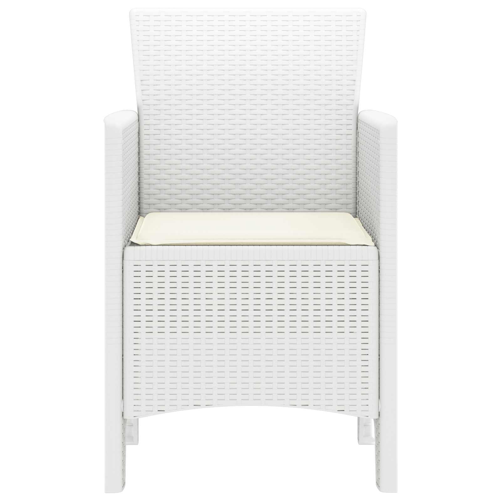 Vrtna stolica 4 pcs Bijelo 53 x 49 x 85 cm Polipropilen