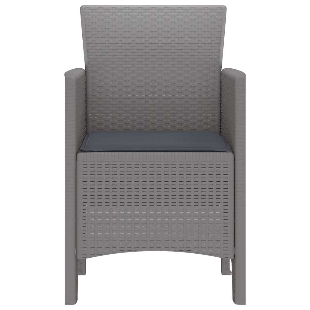 Vrtna stolica 4 pcs Svijetlo siva 53 x 49 x 85 cm Polipropilen