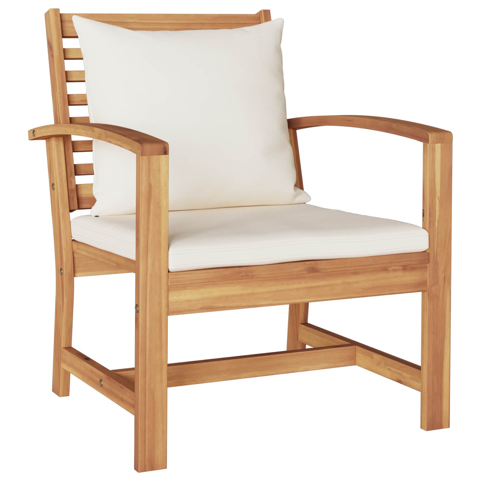Sjedeća garnitura za vrt 4 pcs Prirodna Čvrsto teak drvo